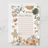 Woodland誕生日タイムカプセルノートメッセージカード 招待状 (正面)