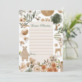 Woodland誕生日タイムカプセルノートメッセージカード 招待状 (スタンド正面)