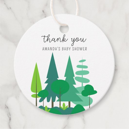 Woodland – ベビーシャワー感謝していユーザ フェイバータグ (正面)