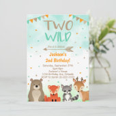 Woodland 2nd Birthday Invitation, Two Wild Invite 招待状 (スタンド正面)