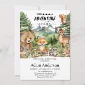 Woodland Adventure Baby Shower Invitation | Forest 招待状 (正面)