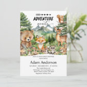 Woodland Adventure Baby Shower Invitation | Forest 招待状 (スタンド正面)