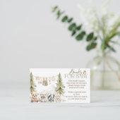 Woodland Adventure Oh Boy Baby Shower Books エンクロージャーカード (スタンド正面)