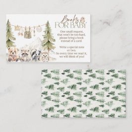 Woodland Adventure Oh Boy Baby Shower Books エンクロージャーカード