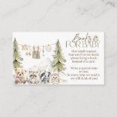 Woodland Adventure Oh Boy Baby Shower Books エンクロージャーカード (正面)