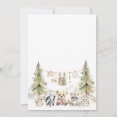 Woodland Adventure Oh Boy Baby Shower Invitation 招待状 (裏面)