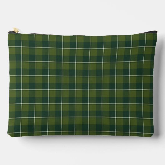 Woodland and Evergreen Plaid Dark Green アクセサリーポーチ (正面)