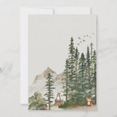 Woodland animal Baby Shower 招待状 (裏面)