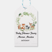 woodland animal  baby shower design ギフトタグ (正面)