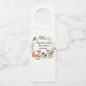 woodland animal  baby shower design ボトルネックタグ (正面)