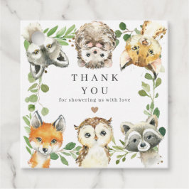 Woodland Animal Baby Shower Favor Tags | Gift Tags フェイバータグ