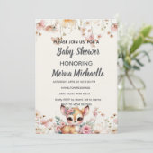 woodland animal  baby shower invitation 招待状 (スタンド正面)