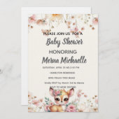 woodland animal  baby shower invitation 招待状 (正面/裏面)