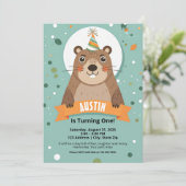 Woodland Animal Birthday Invitations for Kids 招待状 (スタンド正面)