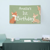 Woodland Animal Birthday Party Banner 横断幕 (トレードショー)