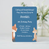  Woodland Animal Birthday Party Invitation 案内状 (スタンド正面)