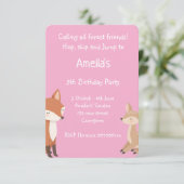  Woodland Animal Birthday Party Invitation 案内状 (スタンド正面)