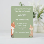 Woodland Animal Birthday Party Invitation 案内状 (スタンド正面)