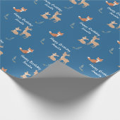  Woodland Animal Birthday Personalized  ラッピングペーパー (角)