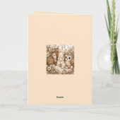 Woodland Animal Custom Friendship Greeting Card カード (裏面)