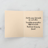Woodland Animal Custom Friendship Greeting Card カード (内部)