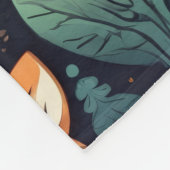 Woodland Animal Pattern Blanket フリースブランケット (角)