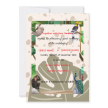 Woodland Animal Wedding Invitation 