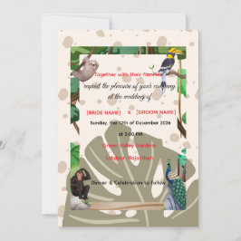Woodland Animal Wedding Invitation 招待状