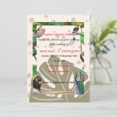 Woodland Animal Wedding Invitation  招待状 (スタンド正面)