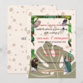 Woodland Animal Wedding Invitation  招待状 (正面/裏面)