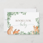 Woodland Animalsホワイトブックリクエストカード 招待状 (裏面)