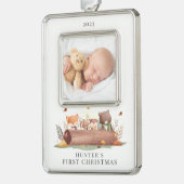 Woodland Animals写真最初 シルバープレートフレームオーナメント (左)