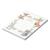 Woodland Animals パーソナライズされた(ユダヤ教の)バル・ミツバーノート ノートパッド (回転)