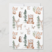 Woodland Animals Adventure Awaits Baby Shower 招待状 (裏面)