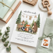 Woodland Animals Adventure Baby Shower Invitation 招待状