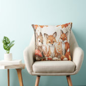 Woodland Animals Autumn - Fox Deer Rabbit Owl Mush クッション (椅子)