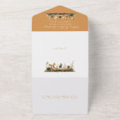 Woodland Animals Baby Shower  オールインワン招待状 (外側)