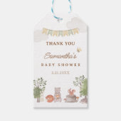 Woodland Animals Baby Shower ギフトタグ (正面)