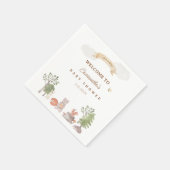 Woodland Animals Baby Shower スタンダードカクテルナプキン (角)