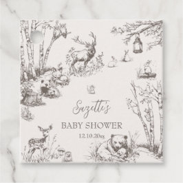 Woodland Animals Baby Shower フェイバータグ