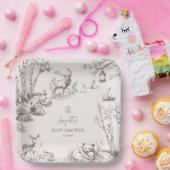 Woodland Animals Baby Shower ペーパープレート (パーティー)