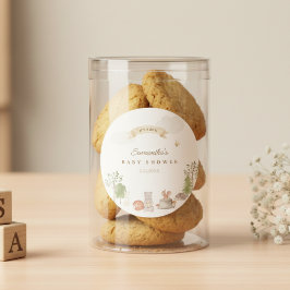 Woodland Animals Baby Shower ラウンドシール