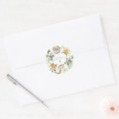Woodland Animals Baby Shower  ラウンドシール (封筒)