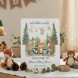 Woodland Animals Baby Shower  台座サイン