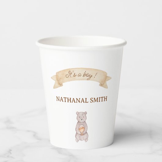 Woodland Animals Baby Shower 紙コップ (裏面)