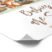 Woodland Animals Baby Shower Babies are Sweet Sign ポスター (角)
