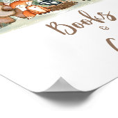 Woodland Animals Baby Shower Books and Gifts Sign ポスター (角)