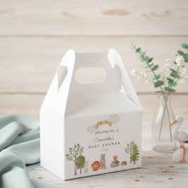 Woodland Animals Baby Shower Favor Box フェイバーボックス