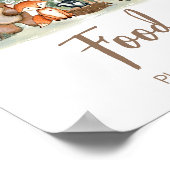 Woodland Animals Baby Shower Food Sign ポスター (角)