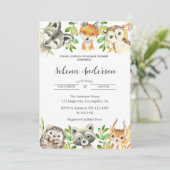 Woodland Animals Baby Shower Invitation  招待状 (スタンド正面)